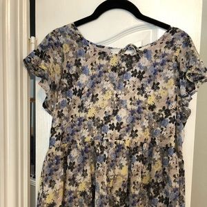 Lucky Tie back peplum blouse